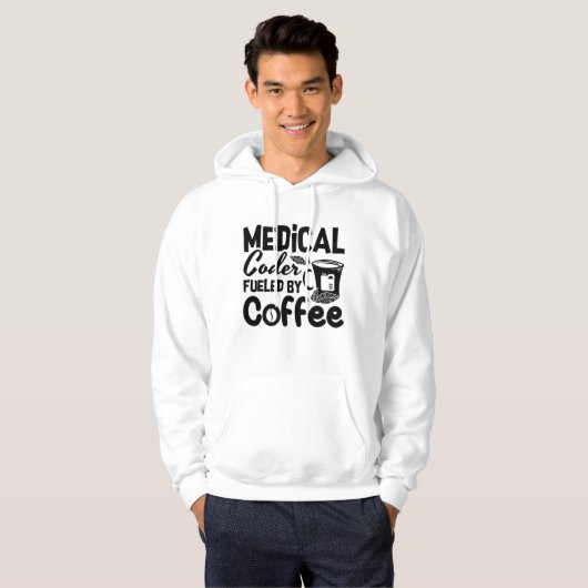Medical Coder Fueled By Coffee Programmer Coding Hoodie (Vorne ganz)