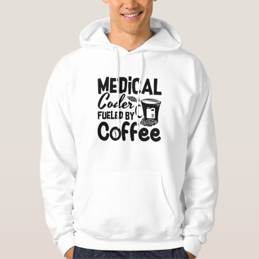 Medical Coder Fueled By Coffee Programmer Coding Hoodie (Vorderseite)