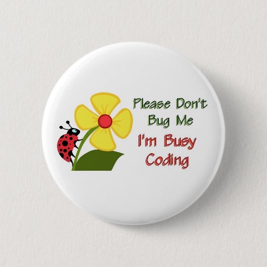 Medical Coder Ladybug Button (Vorderseite)
