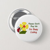 Medical Coder Ladybug Button (Vorne & Hinten)
