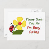 Medical Coder Ladybug Postkarte (Vorne/Hinten)