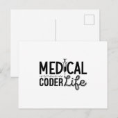 Medical Coder Life Assistent ICD Programmierung Co Postkarte (Vorne/Hinten)