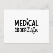 Medical Coder Life Assistent ICD Programmierung Co Postkarte (Vorderseite)