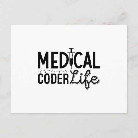 Medical Coder Life Assistent ICD Programmierung Co Postkarte (Vorderseite)