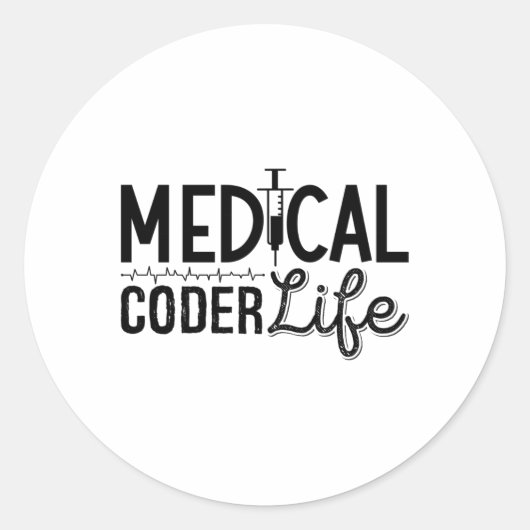 Medical Coder Life Assistent ICD Programmierung Co Runder Aufkleber (Vorderseite)