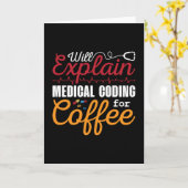 Medical Coder Medical Coding Coffee ICD Coding Karte (Gelbe Blume)