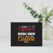Medical Coder Medical Coding Coffee ICD Coding Postkarte (Stehend Vorderseite)