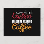 Medical Coder Medical Coding Coffee ICD Coding Postkarte (Vorderseite)