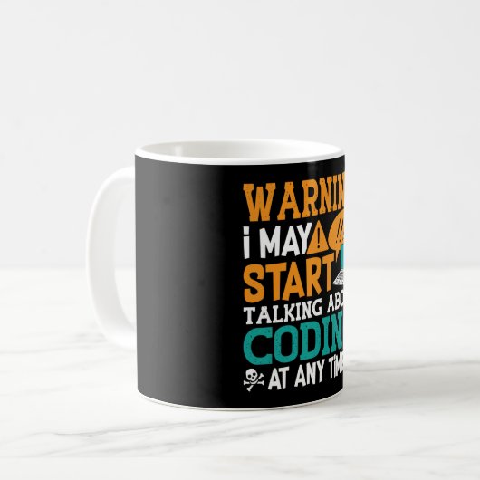 Medical Coder Warning I May Start Talking Coding Kaffeetasse (Vorderseite Links)