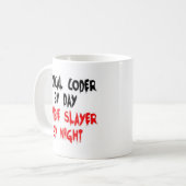 Medical Coder Zombie Slayer Kaffeetasse (Vorderseite Links)