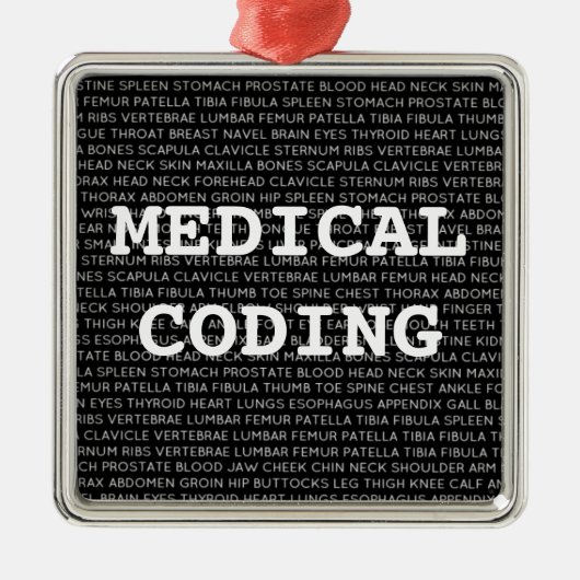 Medical Coding Medical Terminology Weihnachten Ornament Aus Metall (Vorne)