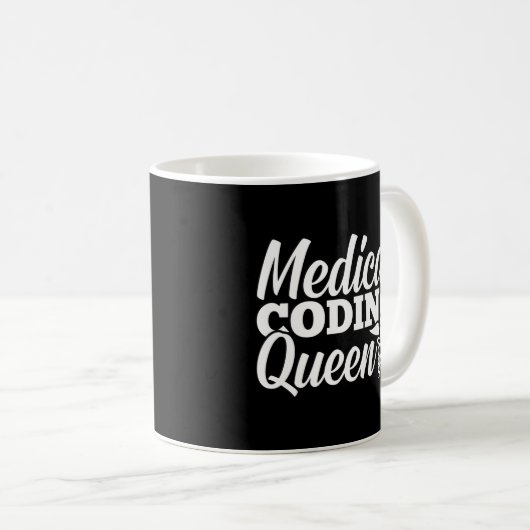 Medical Coding Queen Medical Biller Kaffeetasse (VorderseiteRechts)