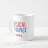 Medical Colorful Typography Physical Therapy Gift Kaffeetasse (Vorderseite Links)