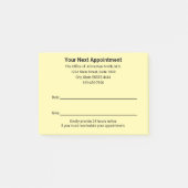 Medical Doctor Next Appointment Reminder Cream Post-it Klebezettel (Vorderseite)