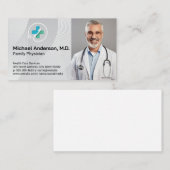 Medical Doctor Smiling | Health Care Services Logo Visitenkarte (Vorne/Hinten)