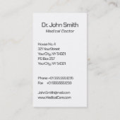 Medical Elegant Blue Caduceus Wings Classy Visitenkarte (Rückseite)