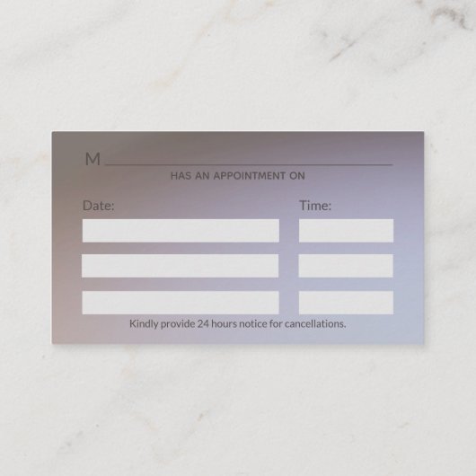 Medical Elegant Gold Caduceus White Wings Terminkarte (Rückseite)