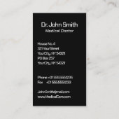 Medical Elegant Gold Caduceus Wings Classy Visitenkarte (Rückseite)