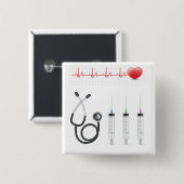 Medical Equipment Heartbeat Healthcare Button (Vorne & Hinten)