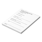 Medical Excuse Doctor Office Sick Note for Patient Notizblock (Rotiert)