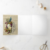 medical floral brain anatomy poster dreifach gefaltete einladung (Innenseite)