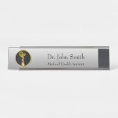 Medical Gold Beruflich Hygieia Bowl Schreibtischnamensplakette (Vorderseite )