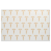 Medical Gold Caduceus Cotton Stoff (Fat Quarter (45,7 x 55,9 cm))