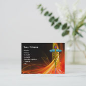 MEDICAL GOLD CADUCEUS Orange Yellow Red Light Wave Visitenkarte (Stehend Vorderseite)