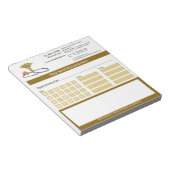 Medical Gold Caduceus & Stethoscope Appointment Notizblock (angewinkelt)