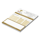 Medical Gold Caduceus & Stethoscope Appointment Notizblock (Rotiert)