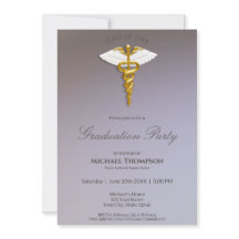 Medical Gold Caduceus White Wings Abschluss