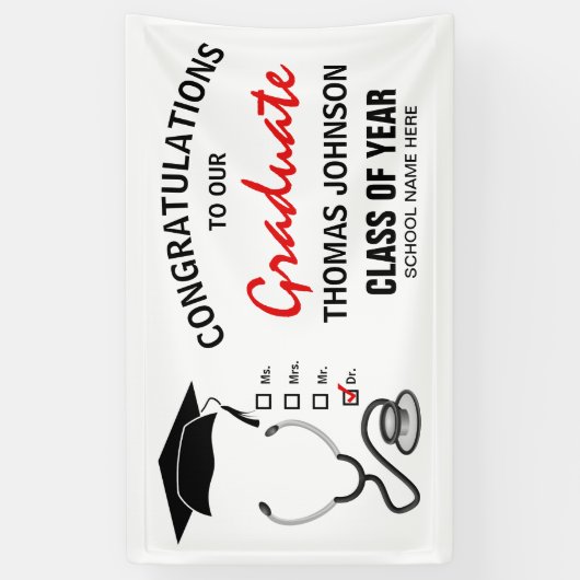 Medical Graduate | Herzlichen Glückwunsch neuer Ar Banner (Vertikal)