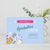 Medical Graduation Party Einladung (Stehend Vorderseite)