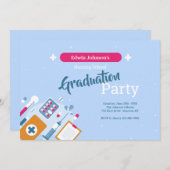 Medical Graduation Party Einladung (Vorne/Hinten)