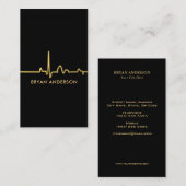 Medical Heart Rate Business Card Visitenkarte (Vorne/Hinten)