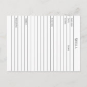 Medical Herb Study Card Nigella Wildblume Postkarte (Rückseite)