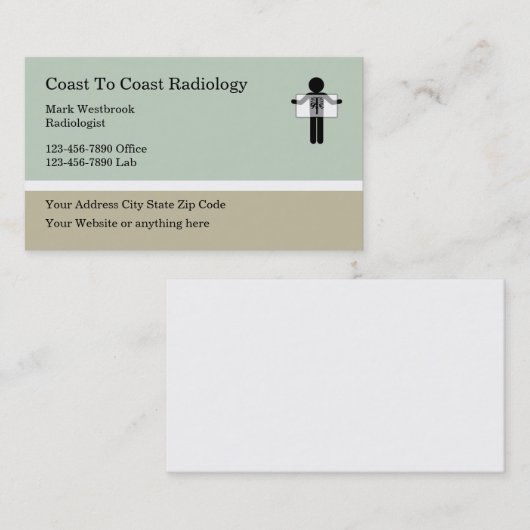 Medical Labrador Radiologist Business Card Visitenkarte (Vorne/Hinten)