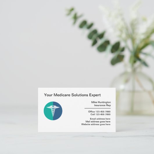 Medical Medicare Healthcare Solutions Rep Visitenkarte (Stehend Vorderseite)