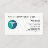 Medical Medicare Healthcare Solutions Rep Visitenkarte (Vorderseite)