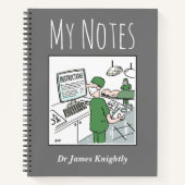 Medical Notebook mit Name des Eigentümers Notizblock (Vorderseite)