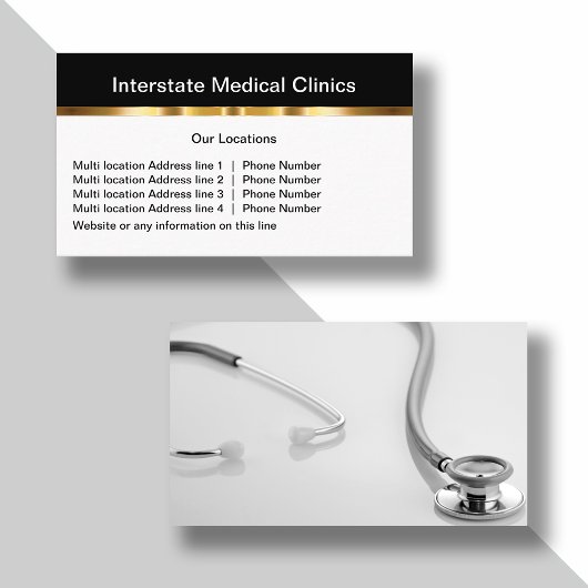 Medical Office mit mehreren Standorten Visitenkarte