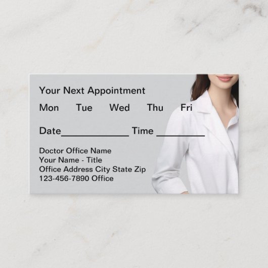 Medical Office Simple Appointment Cards Terminkarte (Vorderseite)