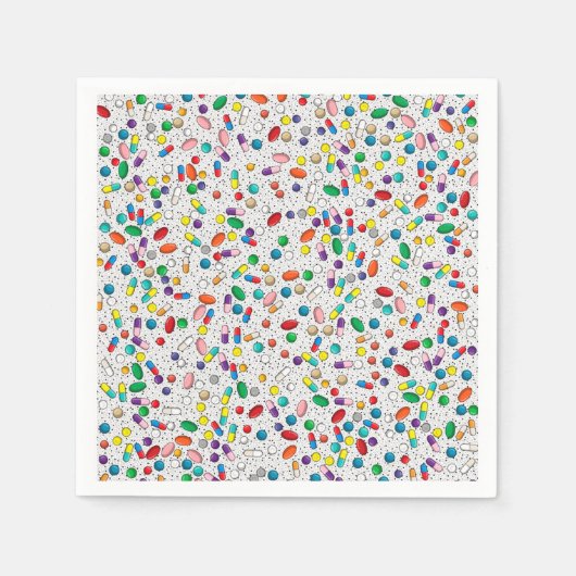 Medical Pharmacology Pill Kapsel Napkins Serviette (Vorderseite)