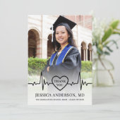 Medical Photo Graduation Dankeskarte (Stehend Vorderseite)