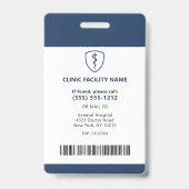 Medical Photo ID Navy Blue Ausweis (Rückseite)