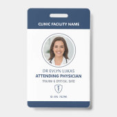 Medical Photo ID Navy Blue Ausweis (Vorderseite)