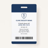 Medical Photo ID Navy Blue Ausweis (Rückseite)