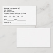Medical Physician Office Appointment Cards Terminkarte (Vorne/Hinten)