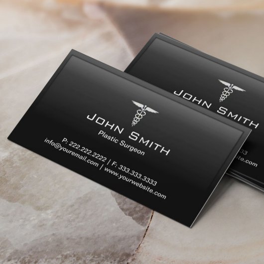 Medical Plastic Chirurg Schwarz Grenze Visitenkarte
