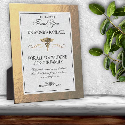 Medical Professional Personalized Thank You Plate Fotoplatte